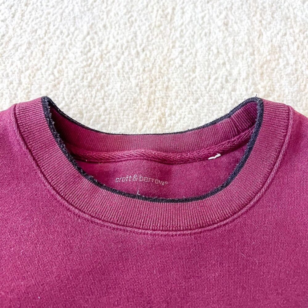 Croft and Barrow Moose Sweatshirt Mens XL Embroidered Vintage Burgundy Hunting - Picture 5 of 10